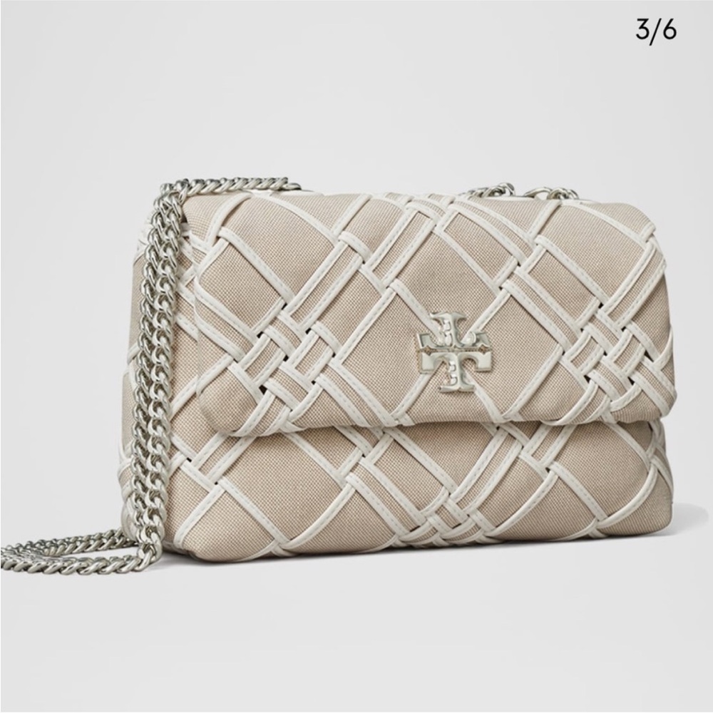 Tory Burch Kira Small Woven Canvas Convertible Shoulder Bag - Picture 6 of 17